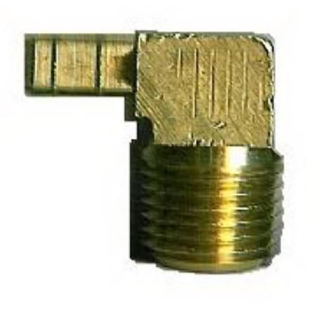 57069-0202 0.12 X 0.12 In. Brass Mini Hose Barb Elbow, 10PK